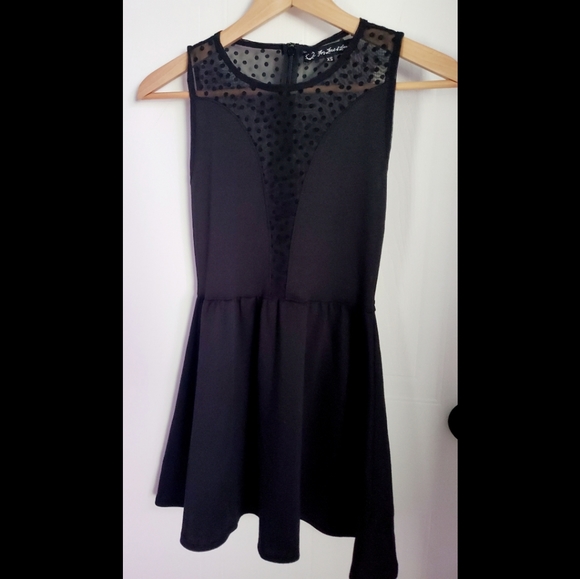 For Love and Lemons black polka dot mini dress - Picture 2 of 5